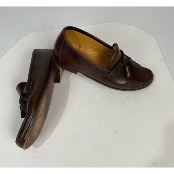 Allen Edmonds Urbino Moccasins Loafers Shoes Men SZ 8.1/2 Brown Calfskin Tassel main image 9